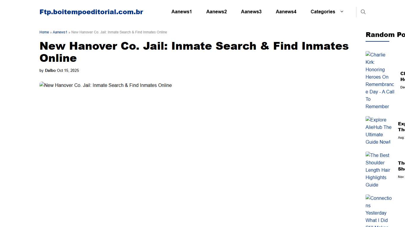 New Hanover Co. Jail: Inmate Search & Find Inmates Online