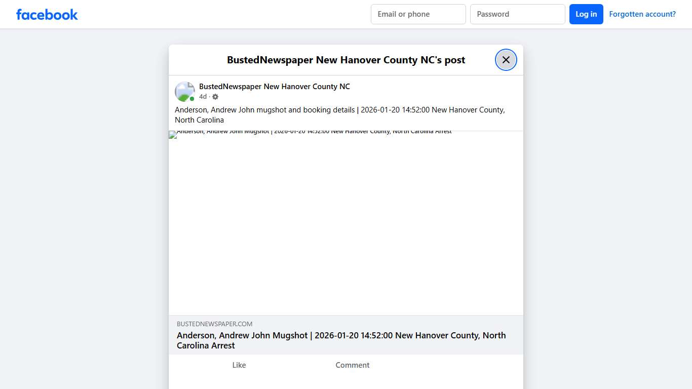 Anderson, Andrew... - BustedNewspaper New Hanover County NC Facebook